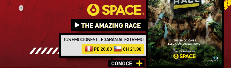 SPACE. The Amazing Race. Tus emociones llegarán al extremo. PE 20.00 CH 21.00